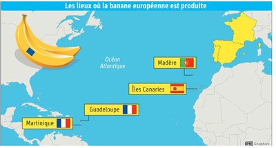 Lieux production banane européenne