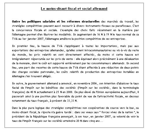 Le moins-disant fiscal et social allemand