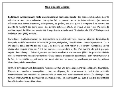 Une opacité accrud